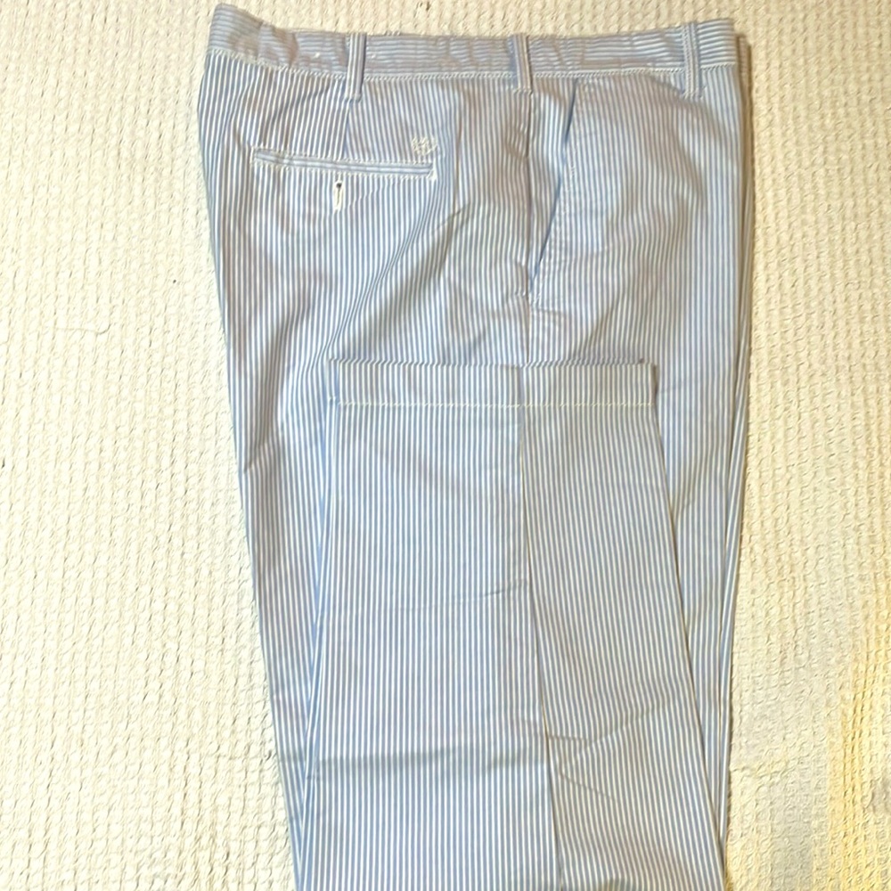 Izod light blue and white striped pants